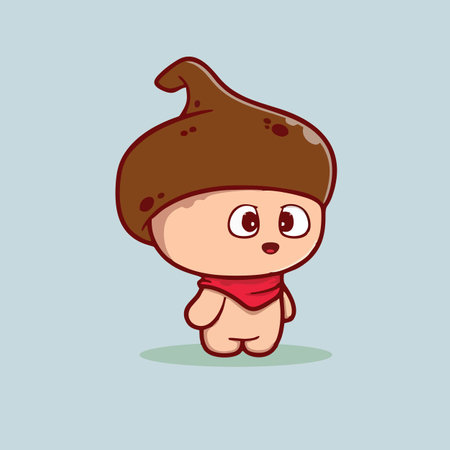 Cute baby boy cartoon character. Vector illustration. Flat design.のイラスト素材