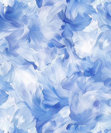Seamless pattern of blue iris flowers. Vector illustration.の素材