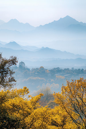 Beautiful Mountain View of Phu Langka National Park, Thailand.の素材