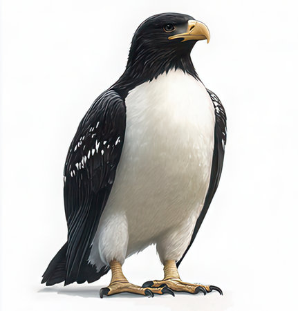 Bald eagle isolated on a white background. 3d illustration.の素材