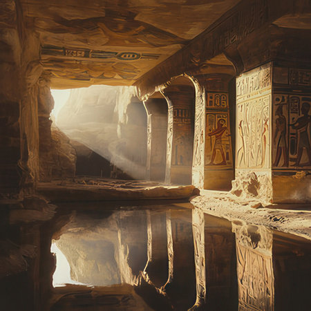 Ancient ruins of the temple of Hatshepsut in Luxor, Egyptの素材