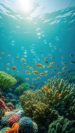 Tropical coral reef and fish in the Red Sea, Egyptの素材