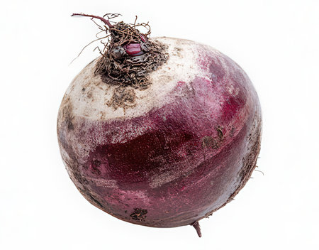 Fresh beetroot isolated on white background. Close up. Studio shot.の素材