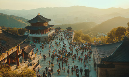 Korean traditional architecture in Gyeongbokgung, South Koreaの素材