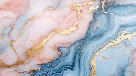 Marble abstract acrylic background. Marbling artwork texture. Agate ripple pattern. Gold powder.の素材