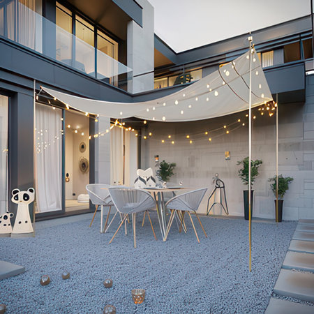 3d render of modern luxury dining roomの素材