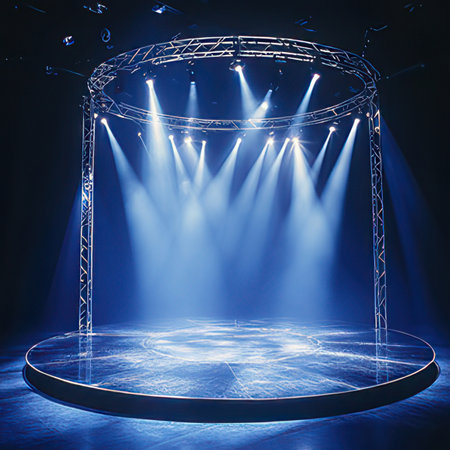 Stage Spotlight with Spotlights, Stage Podium Scene, Stage Backgroundの素材