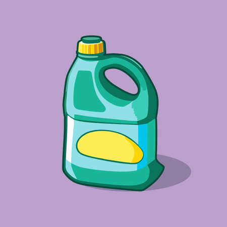 Laundry detergent bottle. Vector illustration in cartoon style.のイラスト素材
