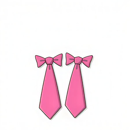Illustration of a pair of neckties on a white background.の素材