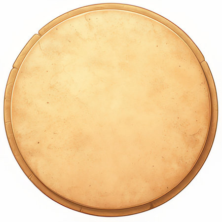 Vintage paper isolated on white background. 3d render illustration.の素材