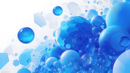 3d illustration of abstract geometric composition,digital background art works.の素材