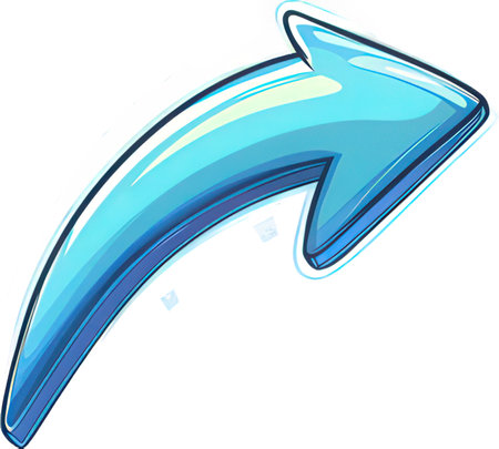 Blue arrow on a white background. Vector illustration,eps 10.の素材