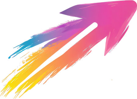 abstract colorful arrow on a white background, vector illustration, clip-artの素材
