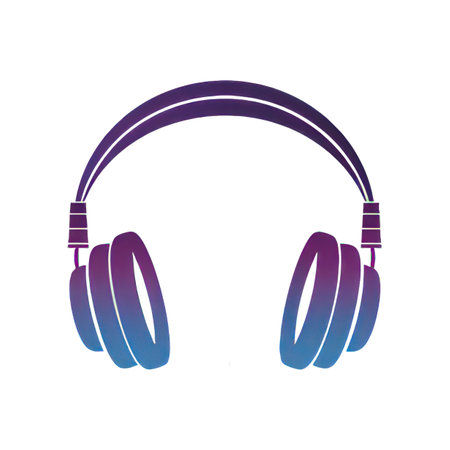 Headphones icon. Music sound melody and song theme. Isolated design. Vector illustrationの素材