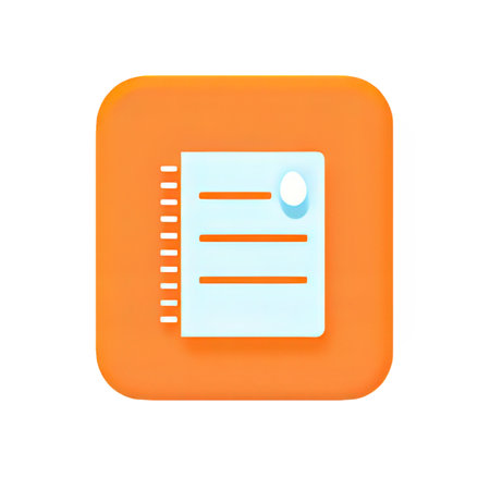 Notebook icon isolated on white background. 3d rendering. Illustration.の素材