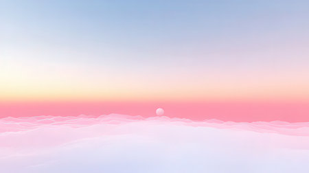 3d rendering of a planet floating in the sky with clouds.の素材
