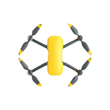 Drone quadcopter isolated on white background. 3d rendering.の素材