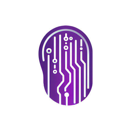 Circuit Logo Template vector icon illustration design. Technology and digital identityの素材