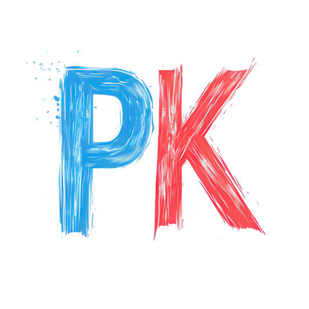 P, k, in the alphabet set sketched by dry brush, isolated on white background, vector illustration.の素材