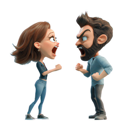 3D rendering of a cartoon character, isolated on white background.の素材