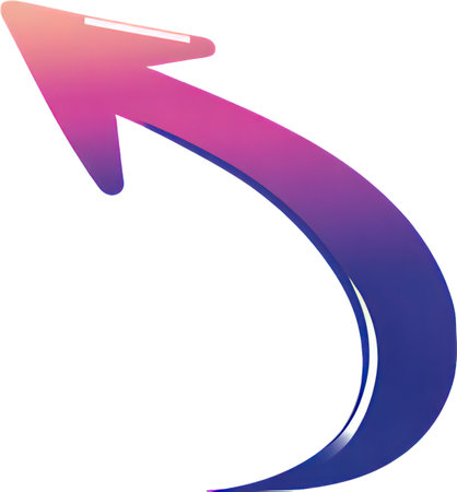 Illustration of an arrow pointing to the right on a white backgroundの素材