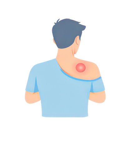 Man with a sore throat isolated on a white background.の素材