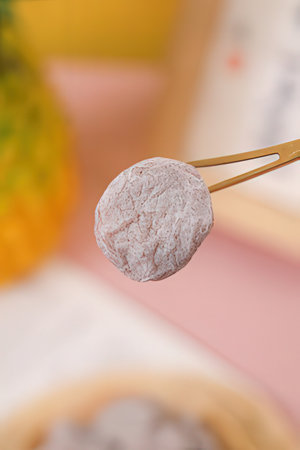 Mochi japanese confectionery, selective focus.の素材