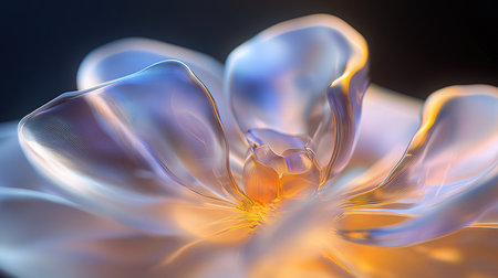 Macro closeup of fractal flower, digital artwork for creative graphic designの素材