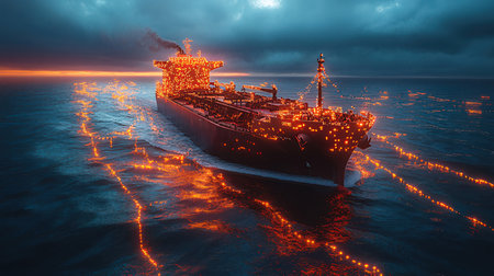 Pancakes with raspberries and whipped cream on a plateの素材