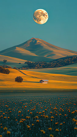 Sunset over the dunes of the Great Sand Dunes National Park, Colorado.の素材