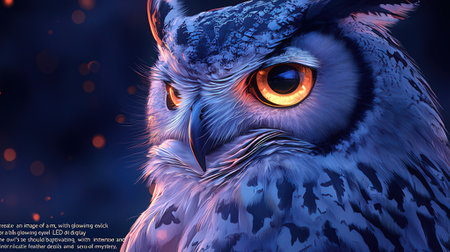 Owl on a dark background. Vector illustration. Eps 10.の素材
