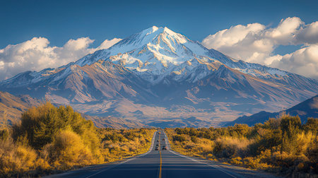 Road to Mount Cook, South Island, New Zealand. Conceptual image for travel, adventure and active lifestyle.の素材