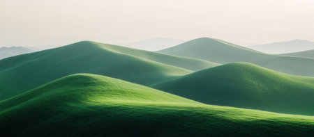 Landscape of rolling hills in Tuscany, Italy.の素材