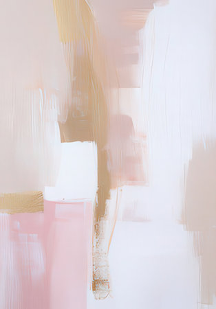 abstract painted background with pastel colors and brushstrokes of paintのeditorial素材