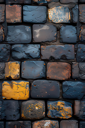 Colorful stone wall texture background. Abstract background and texture for design.の素材