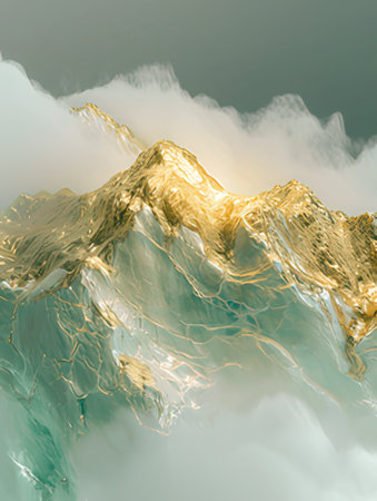 3d illustration of abstract geometric composition,digital art works. Computer generated graphics.の素材