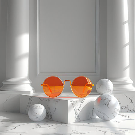 Sunglassesle table in classic interior. 3d renderの素材
