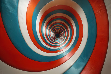 Colorful spiral in a children's playroom. Abstract backgroundの素材