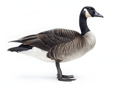 Canada Goose (Branta canadensis) isolated on white backgroundの素材