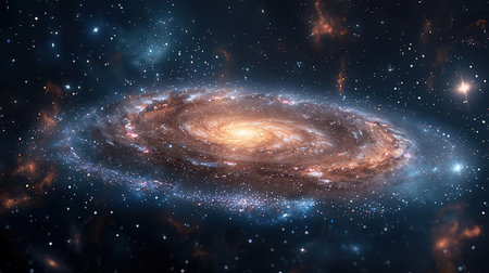 Planets, stars and galaxies in outer space showing the beauty of space exploration.の素材
