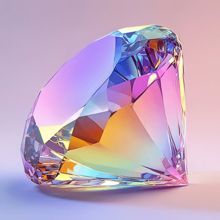 3d illustration of a beautiful diamond on a pink background. 3d renderingの素材