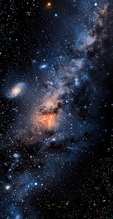 Planets, stars and galaxies in outer space showing the beauty of space exploration.の素材