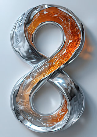 Symbol ampersand made of steel, chrome, aluminum. 3d renderの素材