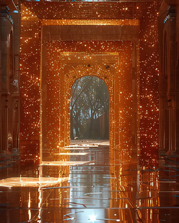 Reflection of the arches of the Alhambra palace in Granada, Spainの素材