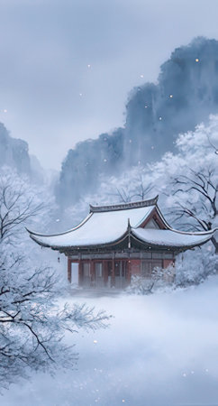 Beautiful winter landscape in South Koreaの素材