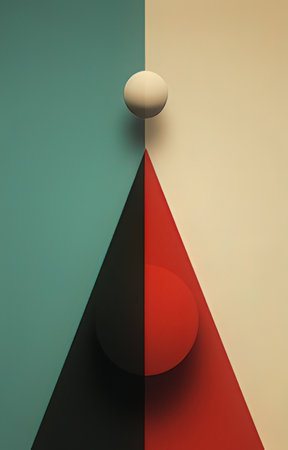 3d illustration of abstract geometric composition, minimalistic background design.の素材