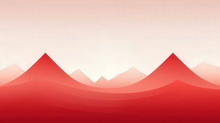 Red mountain landscape background with copy space. Vector illustration. Eps 10の素材