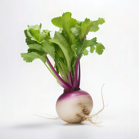 Fresh beetroot with green leaves on a white background. Isolatedの素材