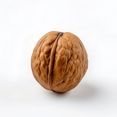 Walnut isolated on white background. Clipping path included in file.の素材