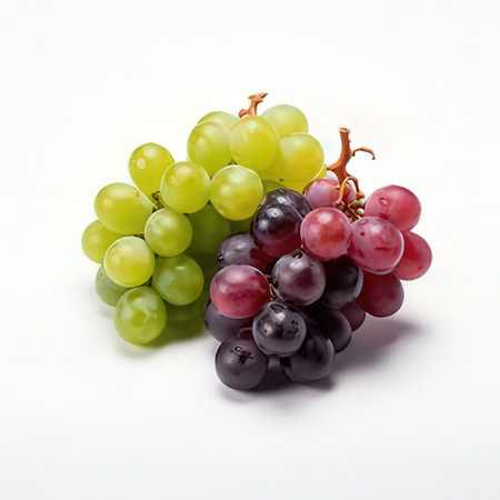 Bunch of grapes isolated on white background. Close-up.の素材